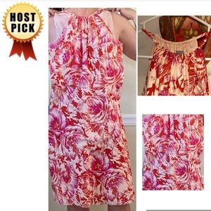 EUC Ann Taylor Petite •100% Cotton knee length Glamorous sleeveless summer dress